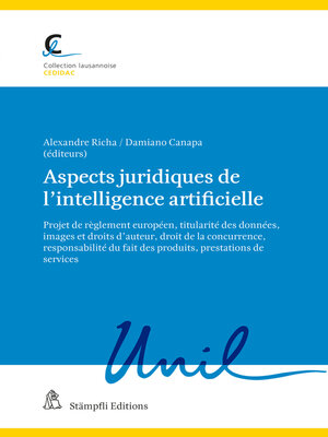 cover image of Aspects juridiques de l'intelligence artificielle